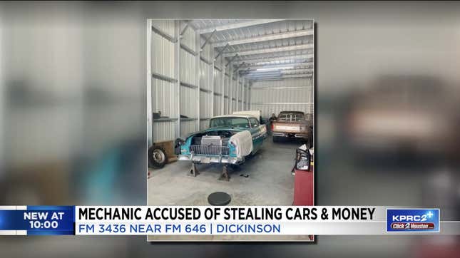 Richard Finley's house full of vintage cars before he was arrested